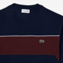Camiseta de Punto de Algodón con Bloques de Color de LACOSTE