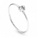 PANDORA Disney Disneypulsera Rígida PANDORA Moments en Plata de Ley Cierre Mordisco Stitch de 591683C01