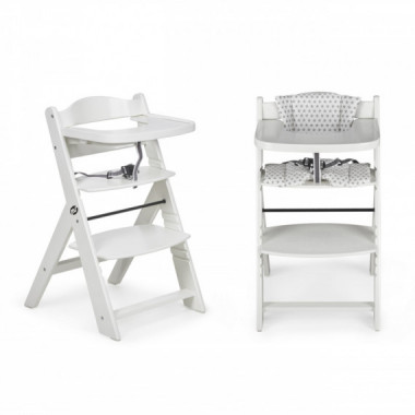 Trona Evolutiva Full Madera Beb&eacute; Blanca Coj&iacute;n Blanco  MS