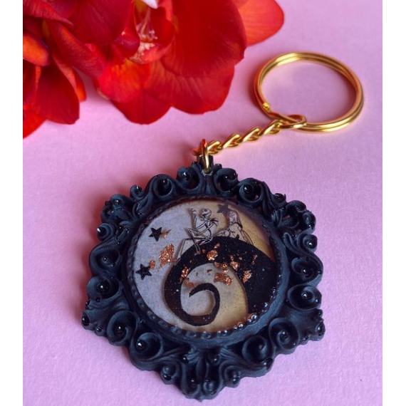 Llavero Artesano Jack y Sally Pesadillan Antes de Navidad  ORONEYA