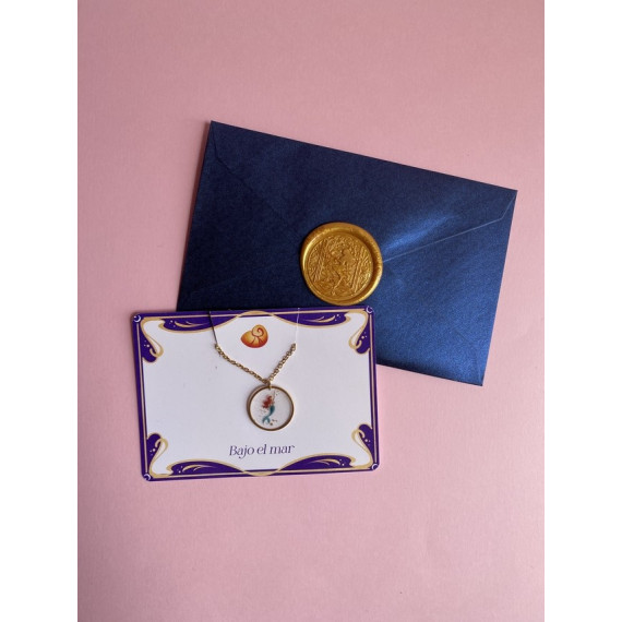 Collar Artesano la Sirenita Princesas Disney  ORONEYA