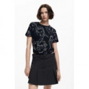 Camiseta Estampado Caras de DESIGUAL