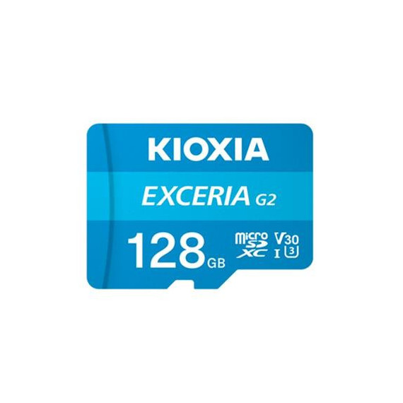 KIOXIA Tarjeta Memoria Micro SD 128GB  Clase 10 UHS-I EXCERIA G2 4k 100 mb/s u3 fast
