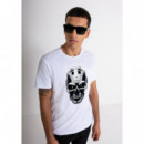Camiseta Slim Fit de Jersey de Algodón con Estampado Cyber Skull de ANTONY MORATO