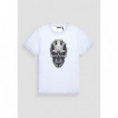Camiseta Slim Fit de Jersey de Algodón con Estampado Cyber Skull de ANTONY MORATO