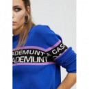 Jersey Cuello Caja Logo Horizontal Azul-negro  LOLA CASADEMUNT