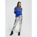 Jersey Cuello Caja Logo Horizontal Azul-negro  LOLA CASADEMUNT