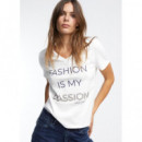 Camiseta Manga Corta Fashion Blanco  LOLA CASADEMUNT