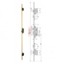 Cerradura Azbe 8922hs Canto Corto Recibidor Partido 3 Puntos Niquelada