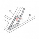 Herraje Plegable Negro - Dimensión 200 Mm