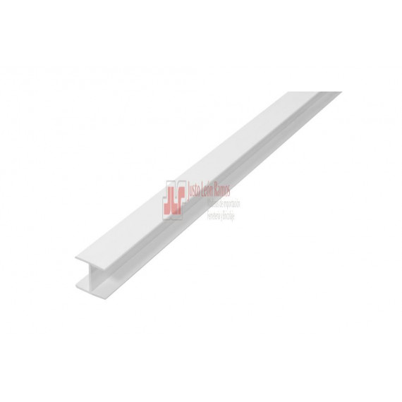 Union "h" Pvc Blanco - Dimensión 20 Mm X 16 Mm X 2.5 M
