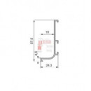 Perfil Gola Superior Aluminio - Metro Lineal