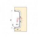 Perfil Gola Central Aluminio - Metro Lineal