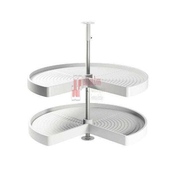 Juego De Bandejas Giratorias Shelvo 3/4, Para Módulo 900mm, Plástico Y Aluminio, Blanco
