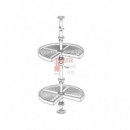 Juego De Bandejas Giratorias Shelvo 3/4, Para Módulo 900mm, Plástico Y Aluminio, Blanco