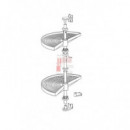 Juego De Bandejas Giratorias Shelvo 1/2 Luna, Para Módulo 900mm, Plástico Y Aluminio, Blanco