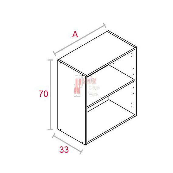 Modulo Normal Alto Lissa Oak - Dimensión 70 Cm X 33 Cm X 50 Cm