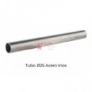 Tubo Inox - Diámetro 25 - Longitud De 3 Metros - Cabina Sanitaria