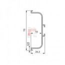 Perfil Gola Central Antracita - Metro Lineal