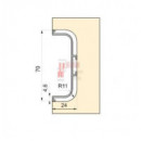 Perfil Gola Central Antracita - Metro Lineal