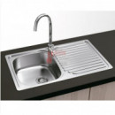 Fregadero Acero Inox Mod. Viena 80x44 Cm Sobre Encimera