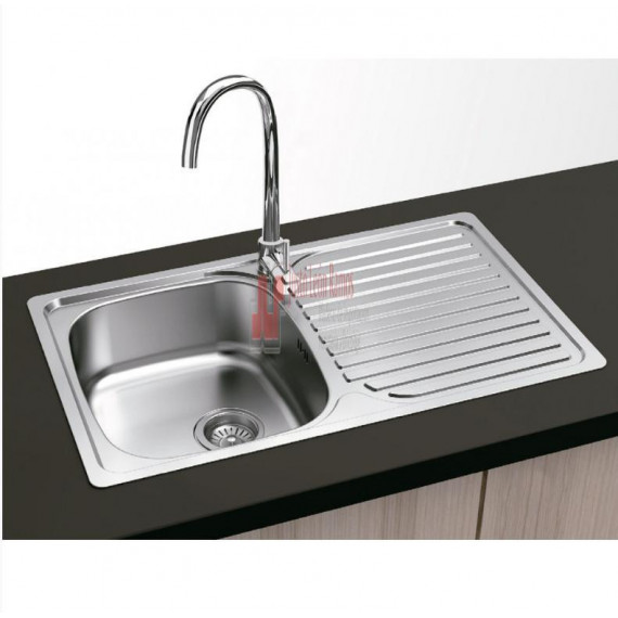 Fregadero Acero Inox Mod. Viena 80x44 Cm Sobre Encimera