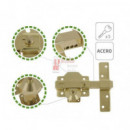 Kit Cerrojo Y Cilindro - Acero Oro - 88 X 153 Mm - Modelo 1