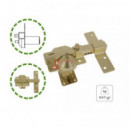 Kit Cerrojo Y Cilindro - Acero Oro - 88 X 153 Mm - Modelo 1