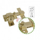 Kit Cerrojo Y Cilindro - Acero Oro - 88 X 153 Mm - Modelo 1