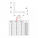 Angulo Pvc Blanco Lados Iguales - Dimensión 30 Mm X 30 Mm X 2.5 M