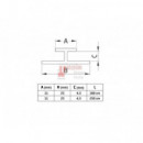 Union "h" Pvc Blanco - Dimensión 25 Mm X 11 Mm X 2.5 M