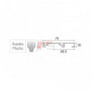 Juego De Carriles Plastico Clip - Dimensión 2 M X 75 Mm