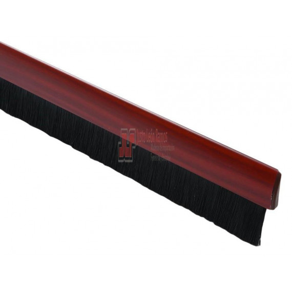 Burlete Con Cepillo Adhesivo Madera Oscura 100 Cm Con Cola