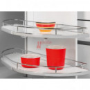 Sistema De Rincón Extraíble Para Mueble De Cocina Lake, Derecha, Acero Y Varios, Pintado Blanco