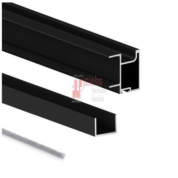 Juego De Tiradores Perfil Sharp - Modelo Armario - Acabado Blanco - Longitud 2.70 M