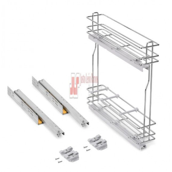 Botellero Supra Cromo 15 Cm Con Freno Para Frente