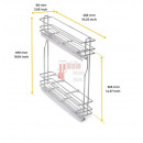 Botellero Supra Cromo 15 Cm Con Freno Para Frente