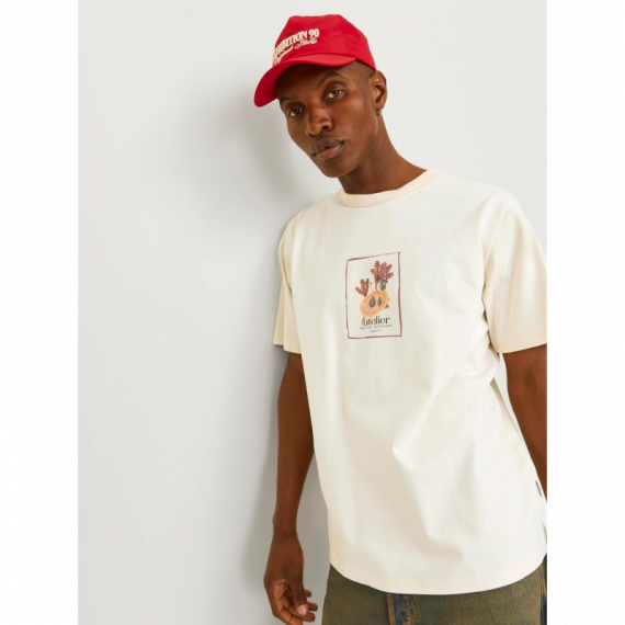 Camiseta Jack&Jones Graphic blanco crema