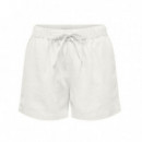 ONLY Short de Lino con Cintura Ajustable 15314055-ONLCARO-CLOUD Dancer