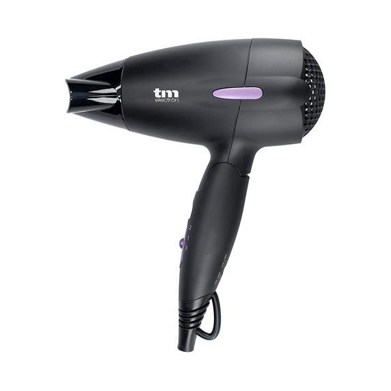 TM ELECTRON Secador de Pelo Viaje 1500W Plegable TMHD110 Negro