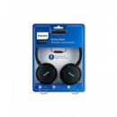 PHILIPS Auricular Casco Estereo de Cable con Microfono Negro SHL5005WT/00