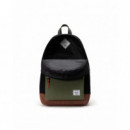 Mochila HERSCHEL Heritage™ Backpack 24L Black Four Leaf Clover Saddle Brown