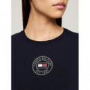 Camiseta de Corte Slim con Sello de TOMMY HILFIGER
