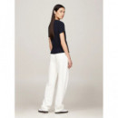 Camiseta de Corte Slim con Sello de TOMMY HILFIGER