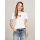 Camiseta de Corte Slim con Sello de TOMMY HILFIGER