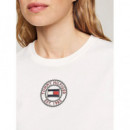 Camiseta de Corte Slim con Sello de TOMMY HILFIGER