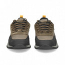 Acordonado Multi Piel Negro+kaki  GEOX