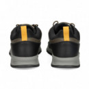 Acordonado Multi Piel Negro+kaki  GEOX