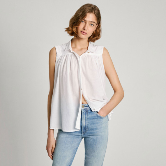 PEPE JEANS Camisa Mina sin Mangas de Gasa PL304892-808