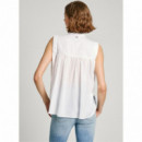 PEPE JEANS Camisa Mina sin Mangas de Gasa PL304892-808